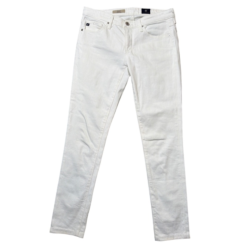 AG Jeans Womens 26 The Stilt Cigarette Leg White Slim Stretch Denim OS D1110-WHT